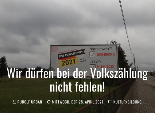 Wir dürfen bei der Volkszählung nicht fehlen!